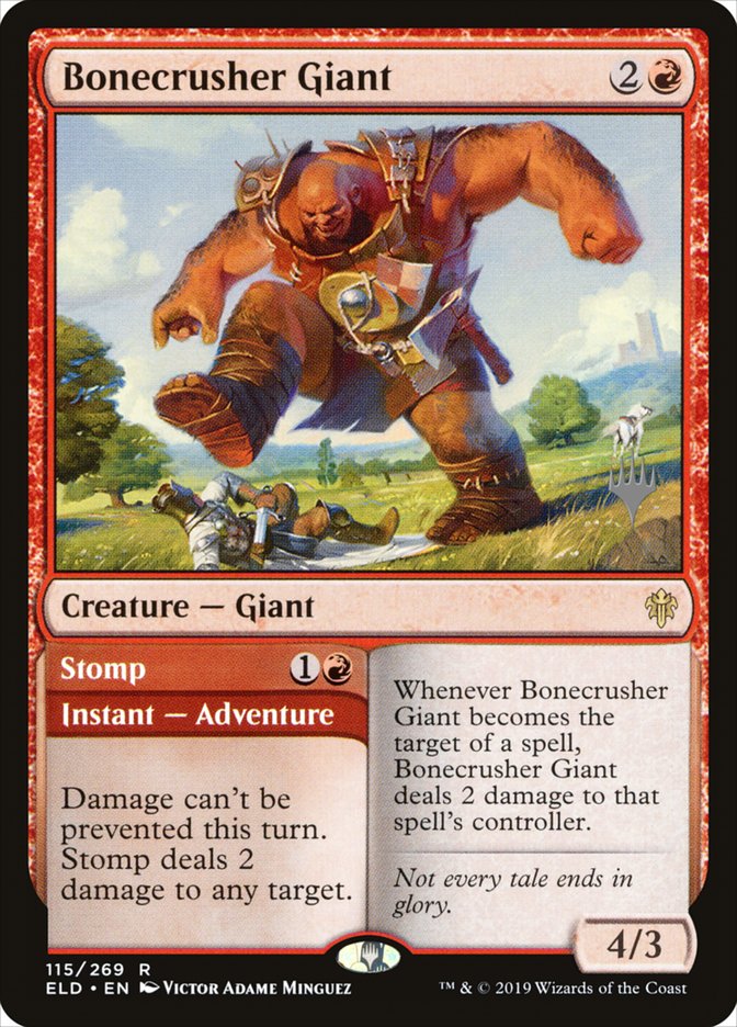 Bonecrusher Giant // Stomp (Promo Pack) [Throne of Eldraine Promos] | KingTCG.ca