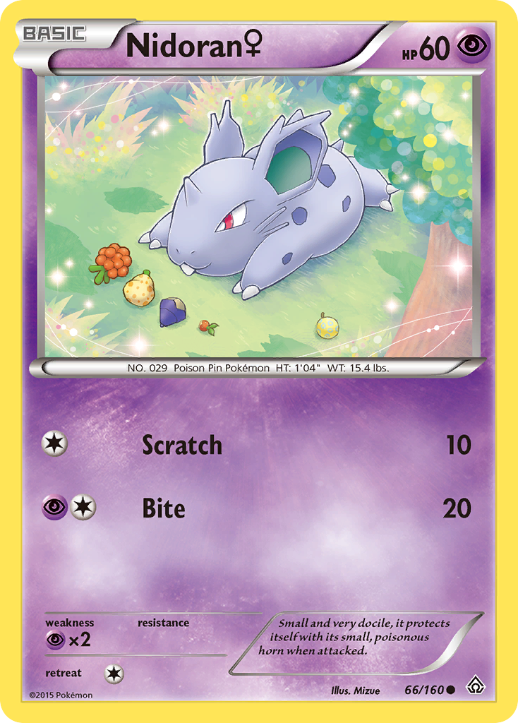 Nidoran (66/160) (Female) [XY: Primal Clash] | KingTCG.ca