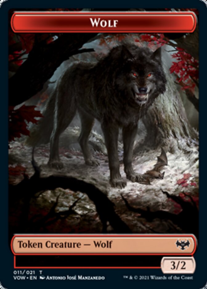 Wolf Token (011) [Innistrad: Crimson Vow Tokens] | KingTCG.ca