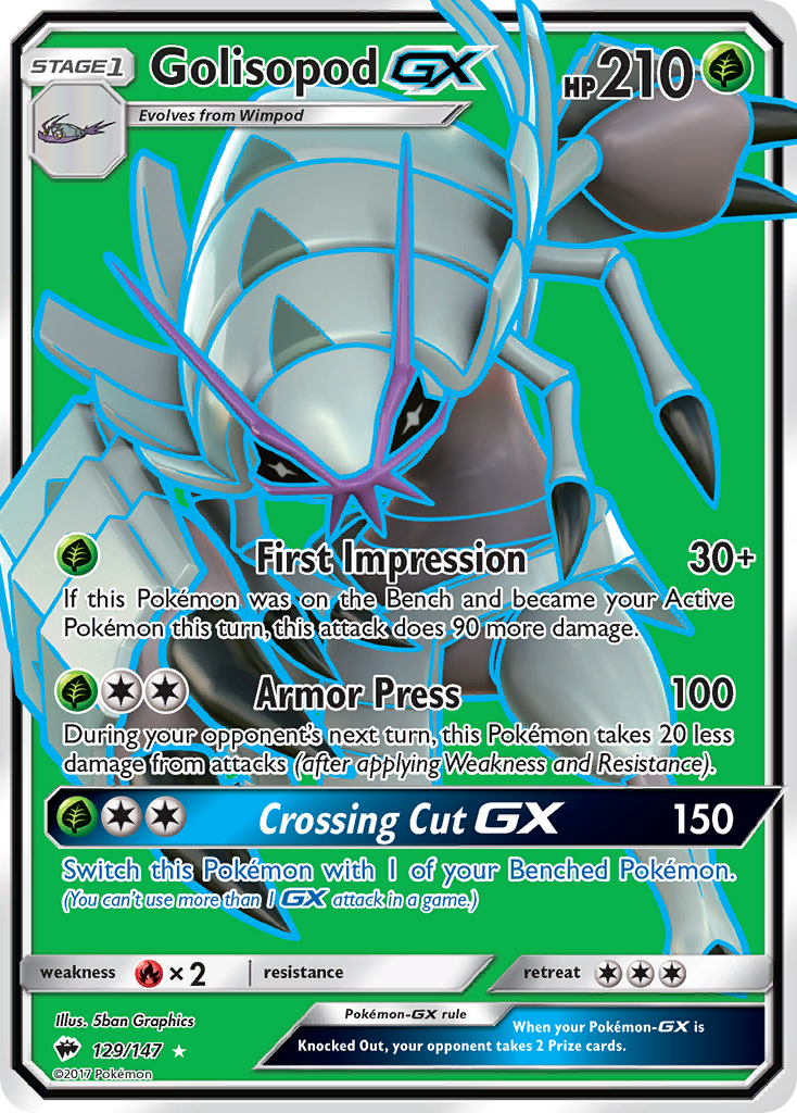 Golisopod GX (129/147) [Sun & Moon: Burning Shadows] | KingTCG.ca