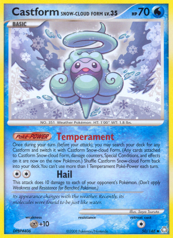 Castform Snow-cloud Form (50/146) [Diamond & Pearl: Legends Awakened] | KingTCG.ca