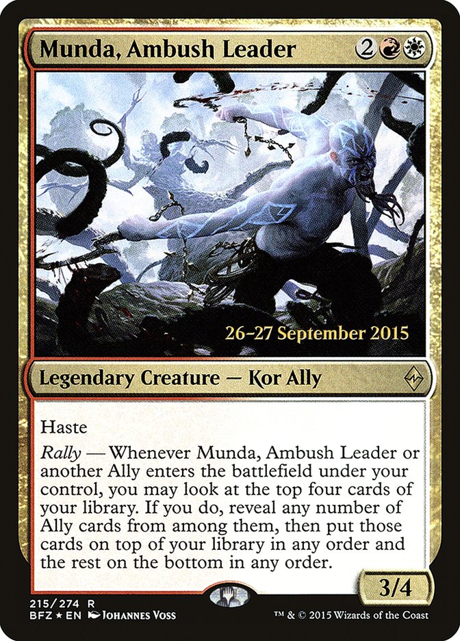 Munda, Ambush Leader (Prerelease Promo) [Battle for Zendikar Prerelease Promos] | KingTCG.ca