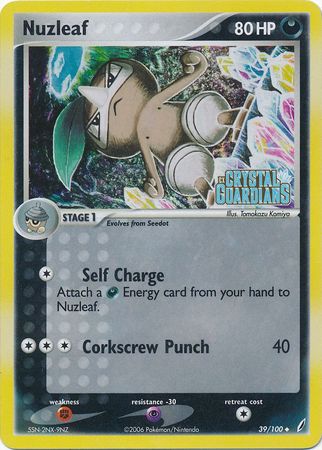 Nuzleaf (39/100) (Stamped) [EX: Crystal Guardians] | KingTCG.ca