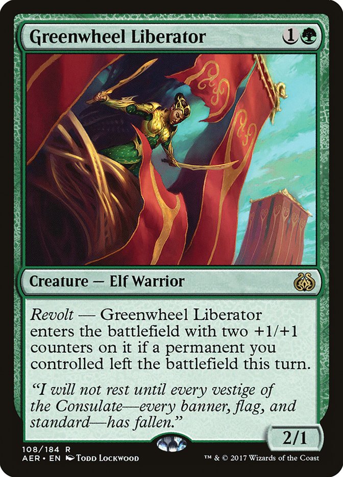 Greenwheel Liberator [Aether Revolt] | KingTCG.ca