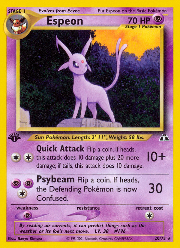 Espeon (20/75) [Neo Discovery 1st Edition] | KingTCG.ca