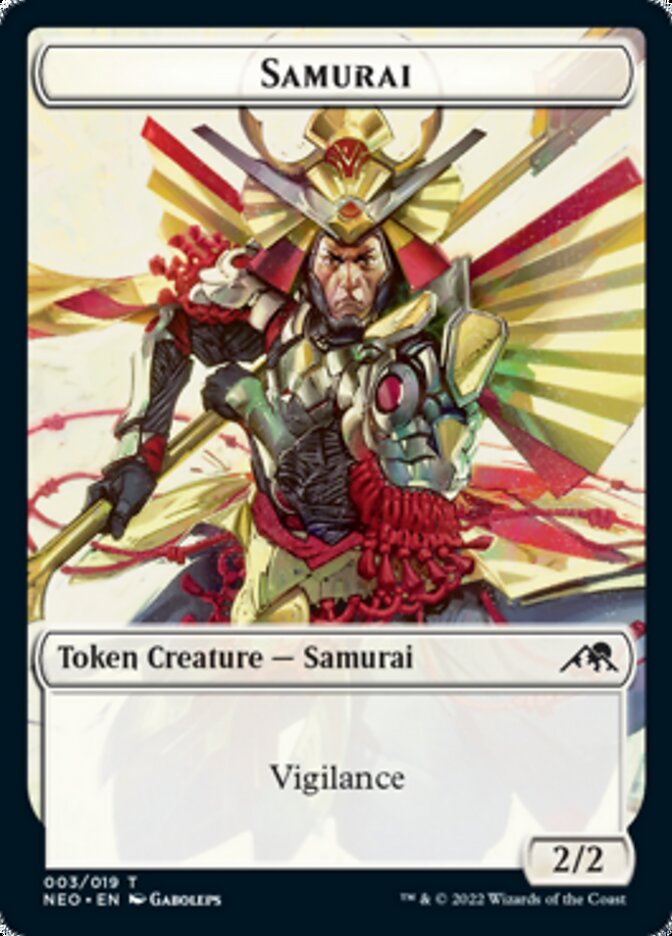 Samurai // Goblin Shaman Double-sided Token [Kamigawa: Neon Dynasty Tokens] | KingTCG.ca