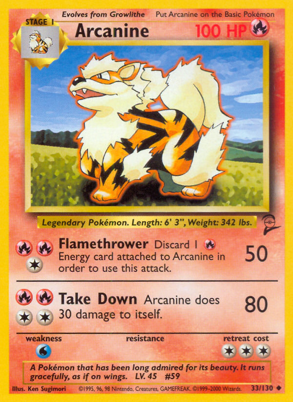 Arcanine (33/130) [Base Set 2] | KingTCG.ca