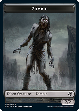 Zombie // Treasure Double-Sided Token [Game Night: Free-for-All Tokens] | KingTCG.ca