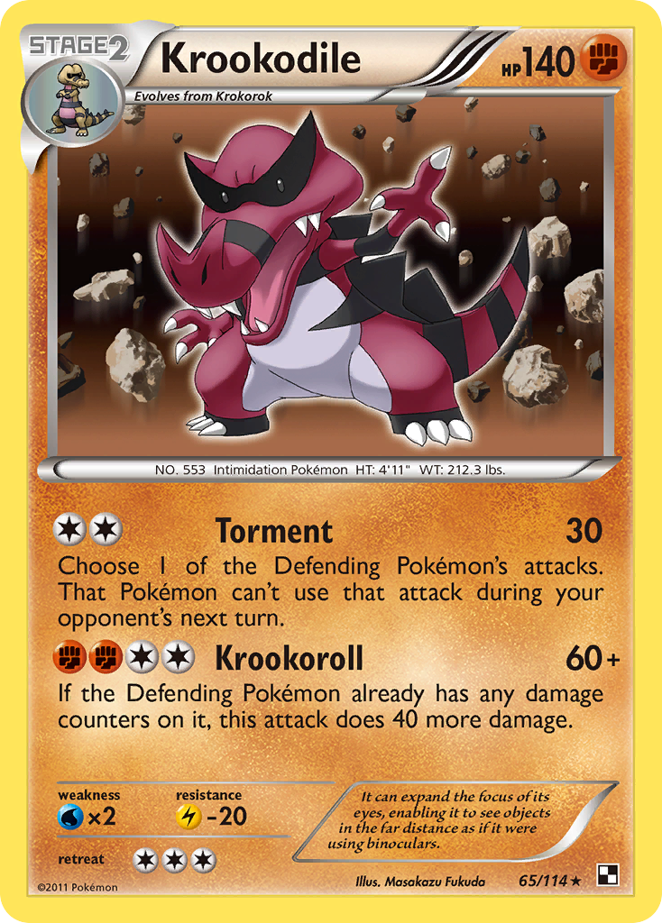 Krookodile (65/114) [Black & White: Base Set] | KingTCG.ca