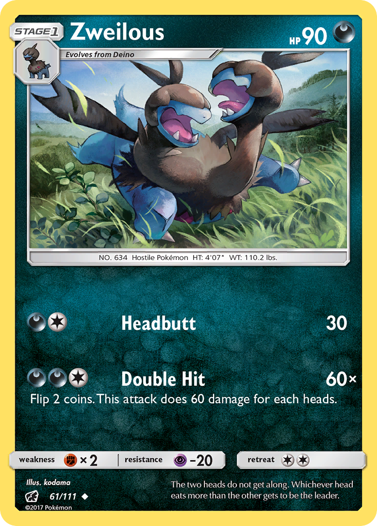 Zweilous (61/111) [Sun & Moon: Crimson Invasion] | KingTCG.ca