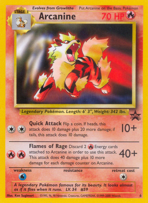 Arcanine (6) [Wizards: Black Star Promos] | KingTCG.ca