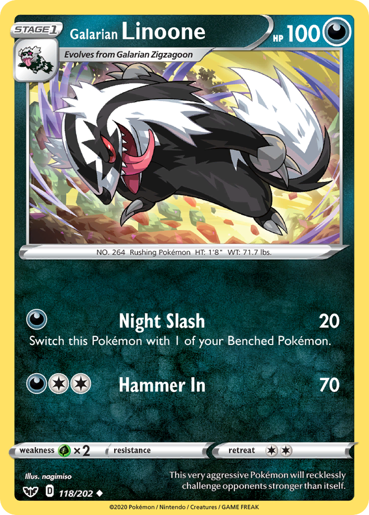 Galarian Linoone (118/202) [Sword & Shield: Base Set] | KingTCG.ca