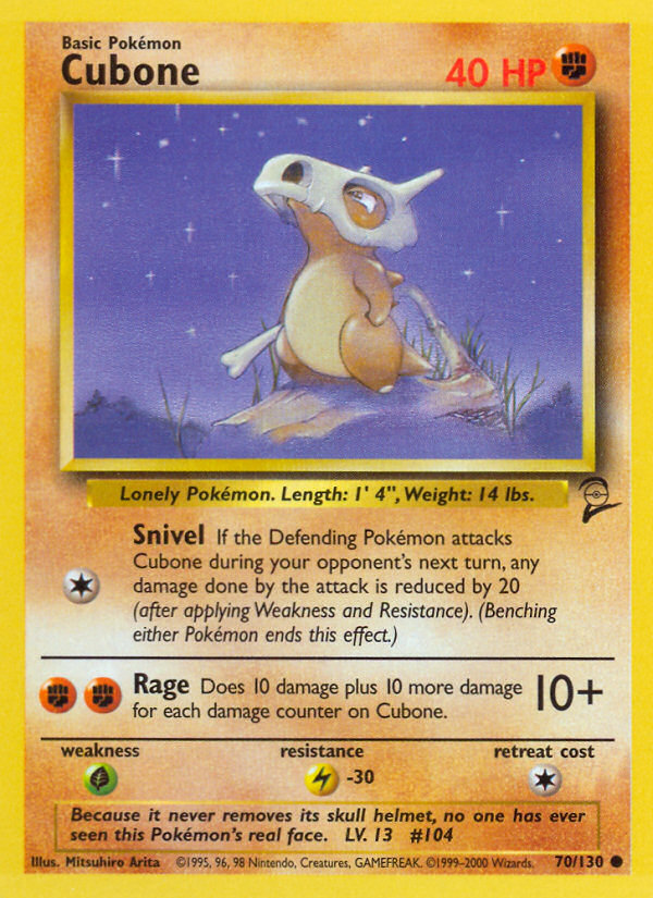 Cubone (70/130) [Base Set 2] | KingTCG.ca