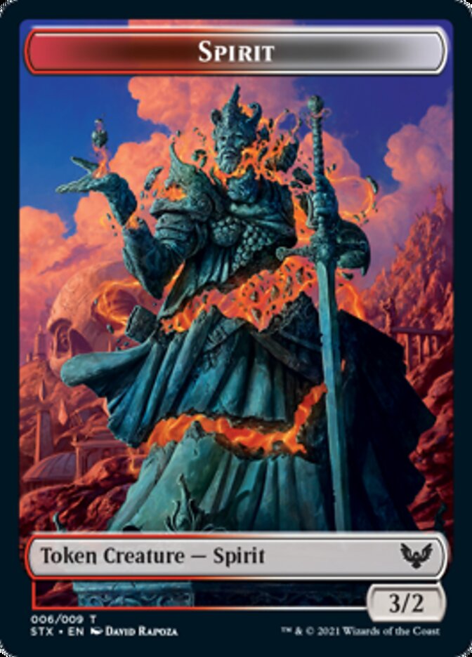 Spirit // Emblem - Lukka, Wayward Bonder Token [Strixhaven: School of Mages Tokens] | KingTCG.ca