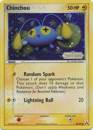 Chinchou (50/92) (Stamped) [EX: Legend Maker] | KingTCG.ca