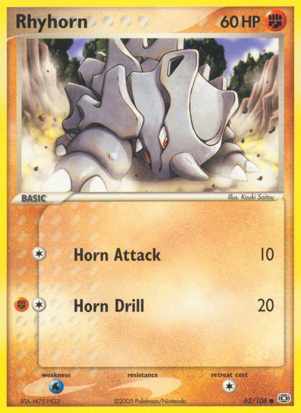 Rhyhorn (62/106) [EX: Emerald] | KingTCG.ca