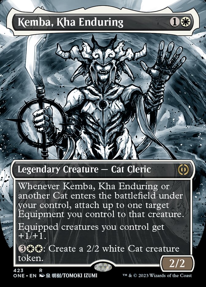 Kemba, Kha Enduring (Borderless Manga Step-and-Compleat Foil) [Phyrexia: All Will Be One] | KingTCG.ca