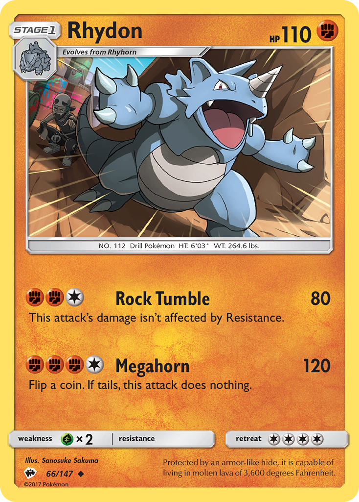 Rhydon (66/147) [Sun & Moon: Burning Shadows] | KingTCG.ca