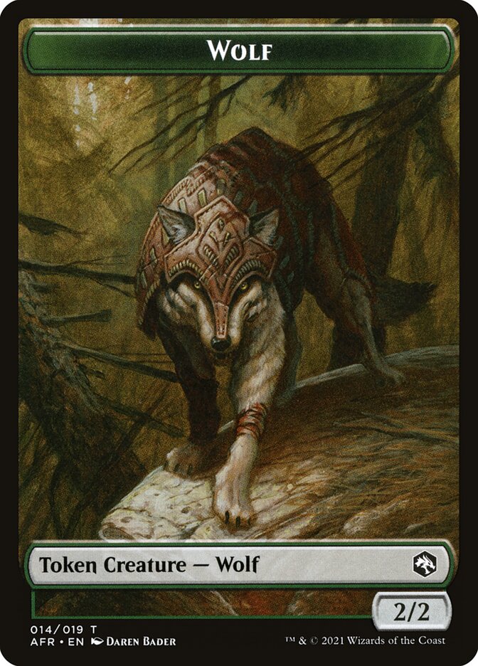 Wolf // Guenhwyvar Double-sided Token [Dungeons & Dragons: Adventures in the Forgotten Realms Tokens] | KingTCG.ca