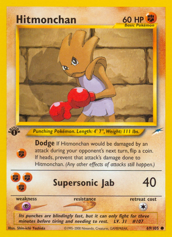 Hitmonchan (69/105) [Neo Destiny 1st Edition] | KingTCG.ca