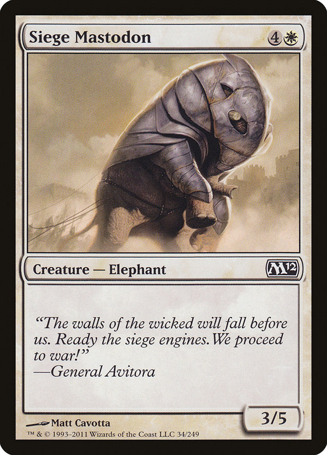 Siege Mastodon [Magic 2012] | KingTCG.ca