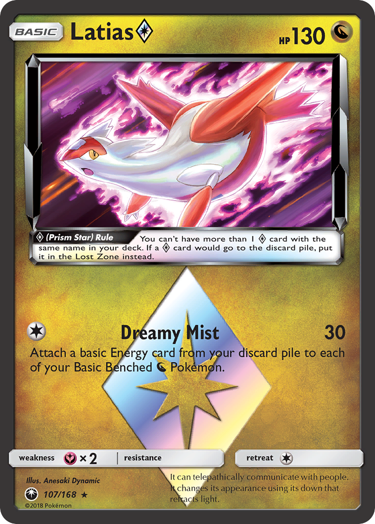 Latias (Prism Star) (107/168) [Sun & Moon: Celestial Storm] | KingTCG.ca