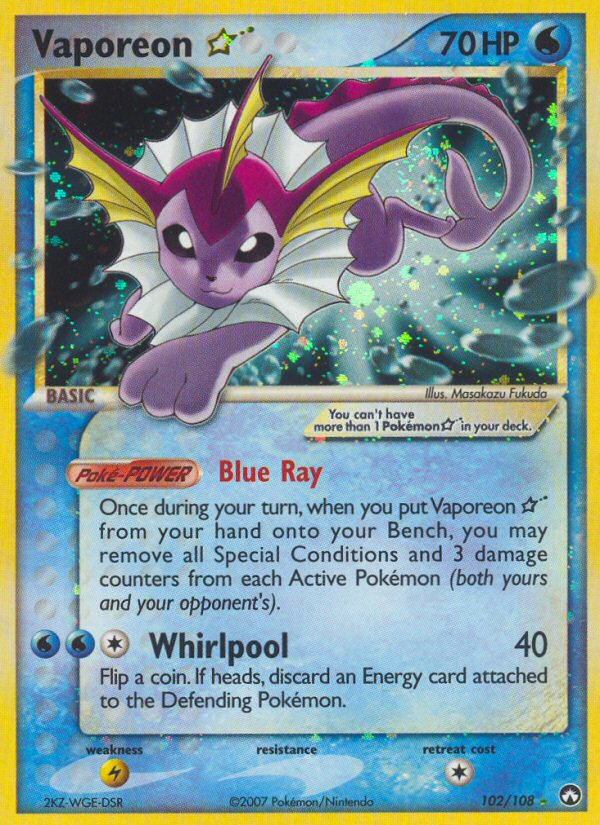 Vaporeon Star (102/108) [EX: Power Keepers] | KingTCG.ca