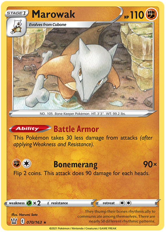 Marowak (070/163) [Sword & Shield: Battle Styles] | KingTCG.ca