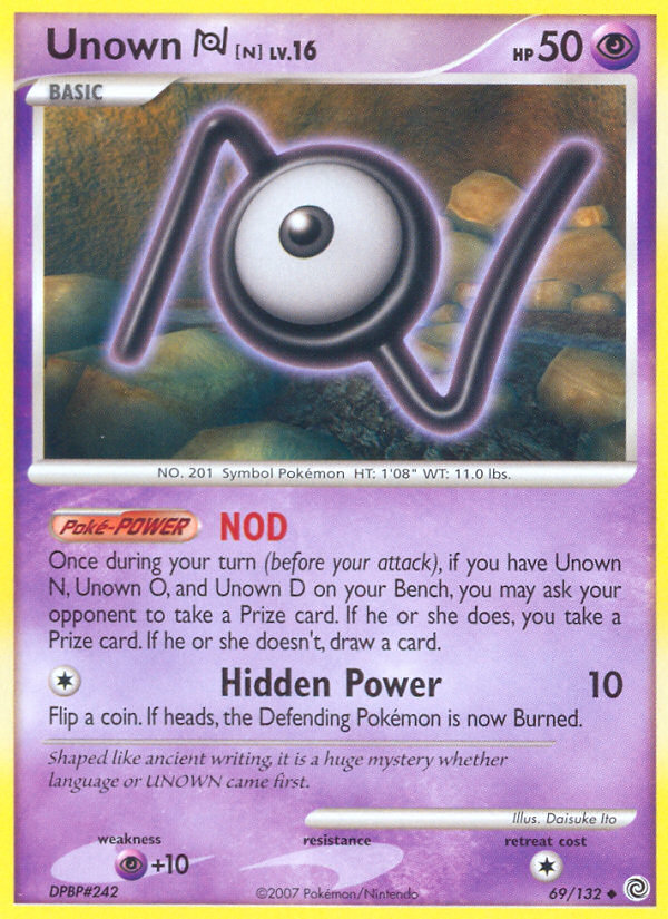 Unown N (69/132) [Diamond & Pearl: Secret Wonders] | KingTCG.ca