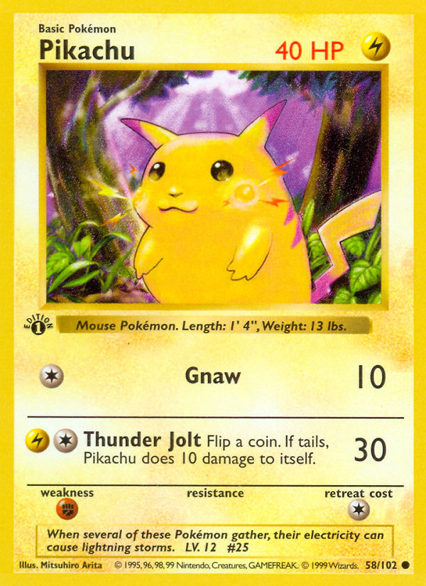 Pikachu (58/102) [Base Set 1st Edition] | KingTCG.ca