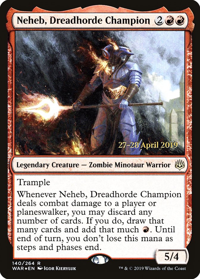 Neheb, Dreadhorde Champion  [War of the Spark Prerelease Promos] | KingTCG.ca