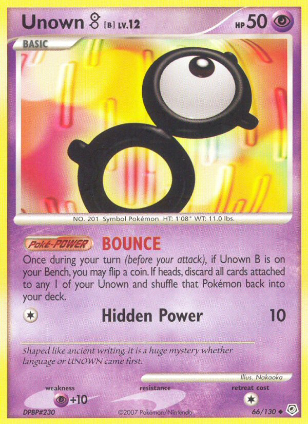 Unown B (66/130) [Diamond & Pearl: Base Set] | KingTCG.ca