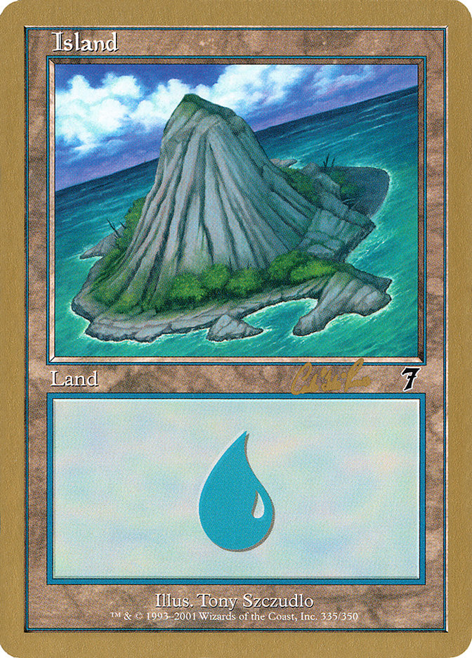 Island (cr335b) (Carlos Romao) [World Championship Decks 2002] | KingTCG.ca