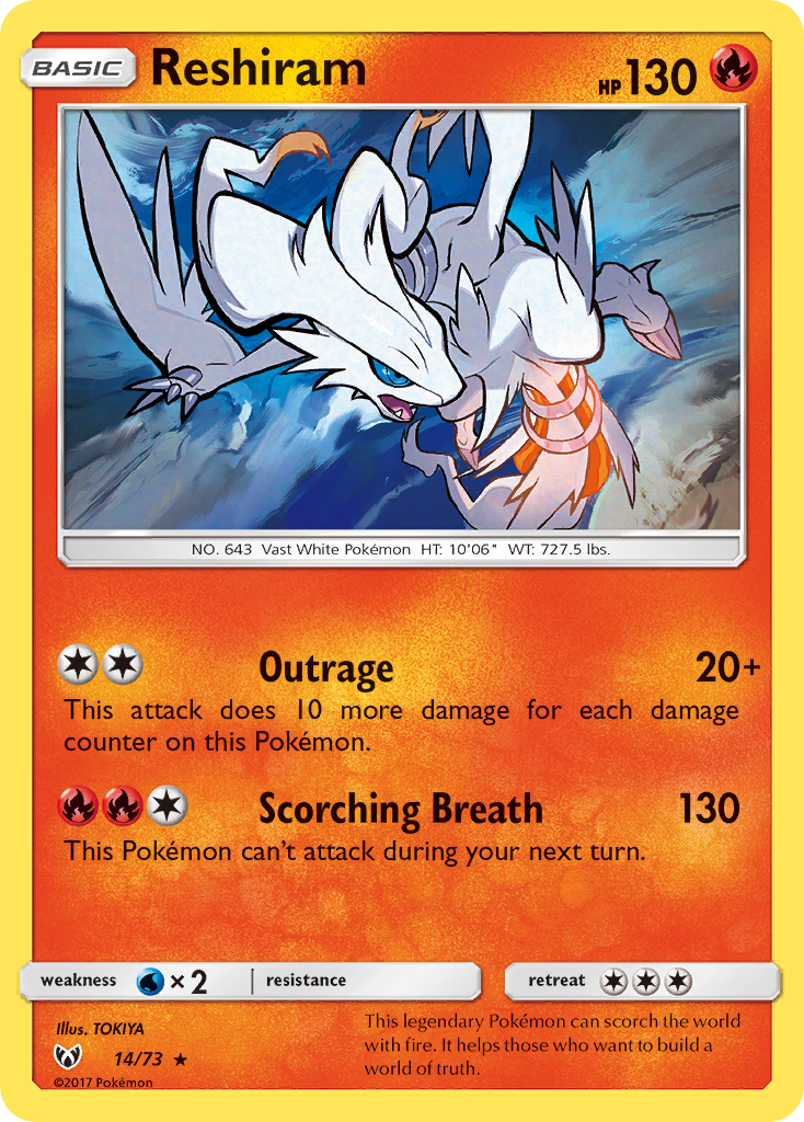 Reshiram (14/73) [Sun & Moon: Shining Legends] | KingTCG.ca