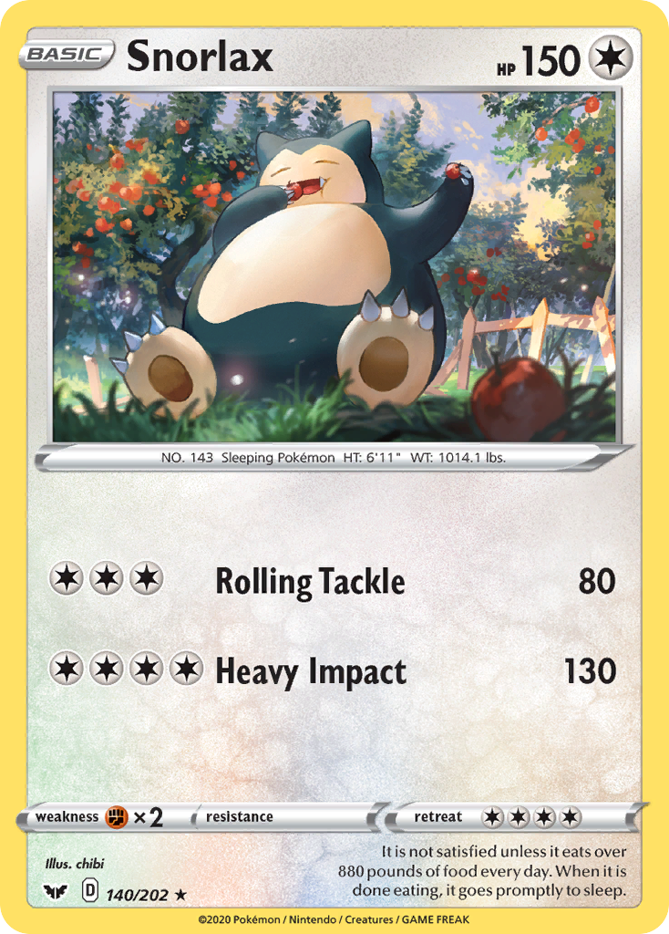 Snorlax (140/202) [Sword & Shield: Base Set] | KingTCG.ca