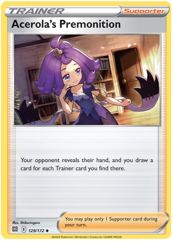 Acerola's Premonition (129/172) [Sword & Shield: Brilliant Stars] | KingTCG.ca