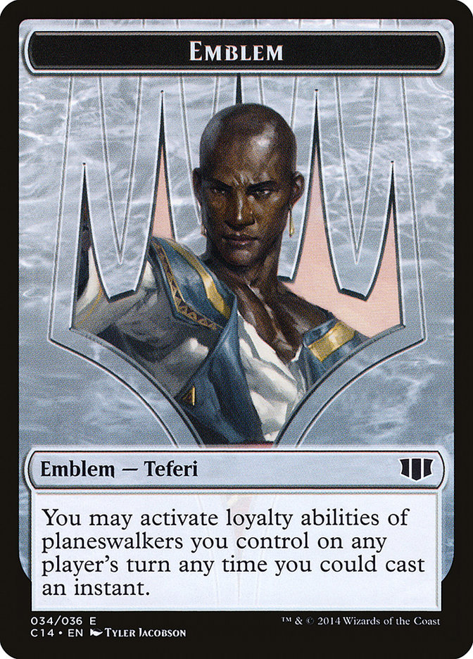 Teferi, Temporal Archmage Emblem // Zombie (011/036) Double-sided Token [Commander 2014 Tokens] | KingTCG.ca