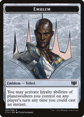 Teferi, Temporal Archmage Emblem // Zombie (011/036) Double-sided Token [Commander 2014 Tokens] | KingTCG.ca