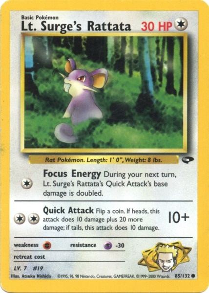 Lt. Surge's Rattata (85/132) [Gym Challenge] | KingTCG.ca