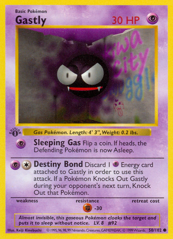 Gastly (50/102) [Base Set 1st Edition] | KingTCG.ca