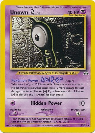 Unown [A] (33/75) [Neo Discovery] | KingTCG.ca