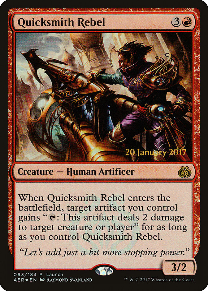 Quicksmith Rebel (Launch) [Aether Revolt Promos] | KingTCG.ca