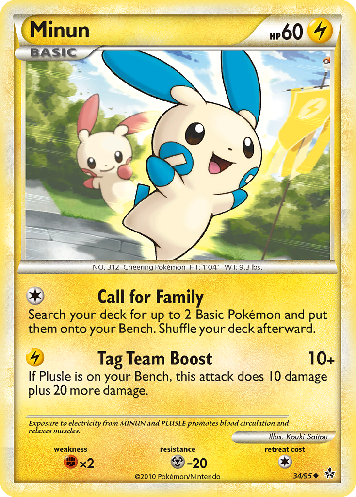 Minun (34/95) [HeartGold & SoulSilver: Unleashed] | KingTCG.ca