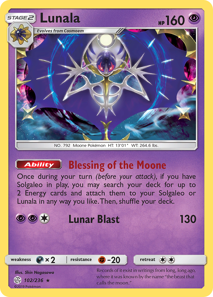 Lunala (102/236) [Sun & Moon: Cosmic Eclipse] | KingTCG.ca