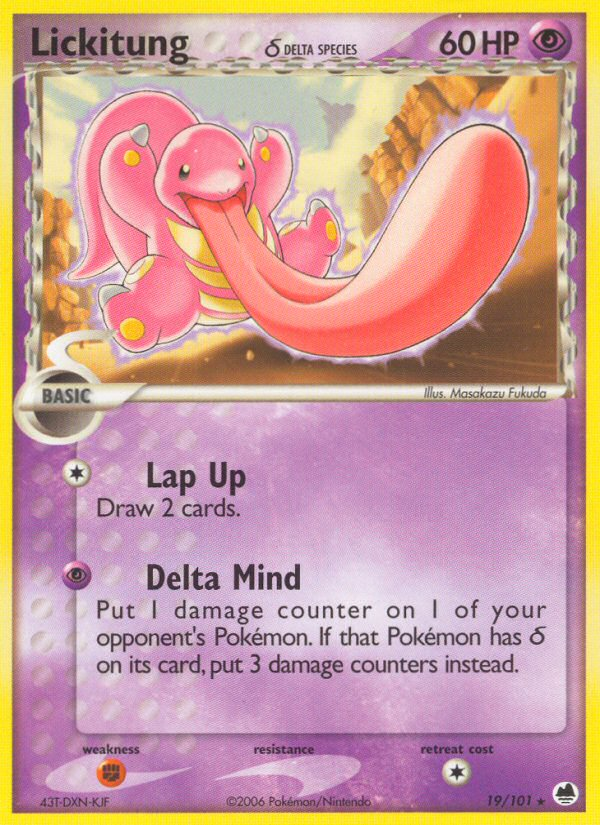 Lickitung (19/101) (Delta Species) [EX: Dragon Frontiers] | KingTCG.ca