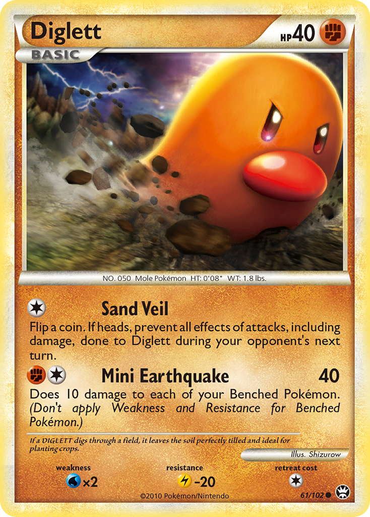 Diglett (61/102) [HeartGold & SoulSilver: Triumphant] | KingTCG.ca