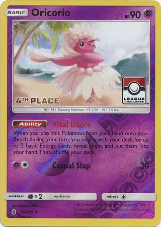 Oricorio (55/145) (League Promo 4th Place) [Sun & Moon: Guardians Rising] | KingTCG.ca