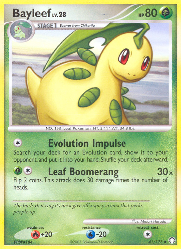 Bayleef (41/123) [Diamond & Pearl: Mysterious Treasures] | KingTCG.ca