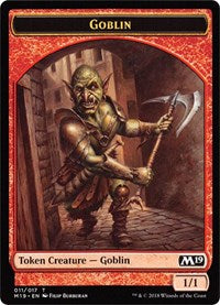 Goblin // Thopter Double-sided Token (Game Night) [Core Set 2019 Tokens] | KingTCG.ca