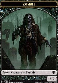 Zombie (005) // Gold (010) Double-sided Token [Commander 2017 Tokens] | KingTCG.ca